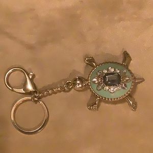 Gold-tone Embellished Turtle Keychain/Decoration